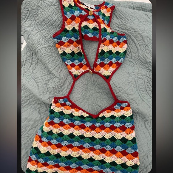 Casablanca cut-put crochet mini dress. Sold out everywhere! - Picture 3 of 3